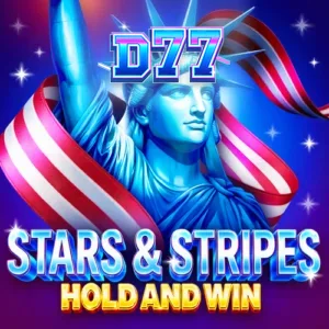 Interface do jogo de slot Stars & Stripes Hold and Win com elementos patrióticos